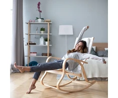 Relaxdays Pastatomas šviestuvas su medžiaginiu gaubtu