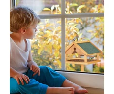 Relaxdays Paukščių lesyklėlė su stovu