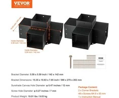 Vevor Pergolos laikiklių komplektas 6x6 coliai