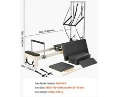 VEVOR Pilates reformeris su pasipriešinimu namų sporto salei