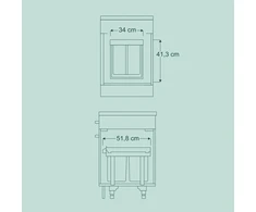 Relaxdays Pilkas įmontuojamas atliekų rūšiavimo konteineris 2x20L