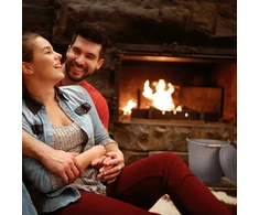Relaxdays Pilkas pelenų kibiras su dangčiu