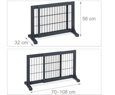 Relaxdays Pilki apsauginiai varteliai 56 cm