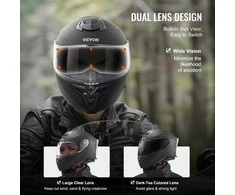 Vevor Pilno veido motociklininko šalmas su „Bluetooth“ lizdu