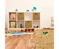Relaxdays Pintų vandens hiacintų daiktų laikymo krepšių rinkinys