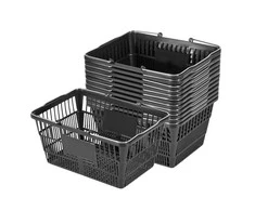 Vevor Pirkinių krepšeliai, 12 vnt, 21 l, juodi