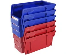 Vevor Plastikinė laikymo dėžė, 12 vnt., mėlyna/raudona