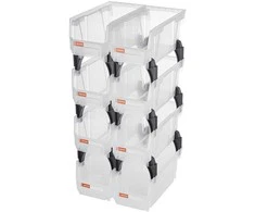 VEVOR Plastikinės sandėliavimo dėžės, 8 vnt. 27,6 x 14 x 13 cm