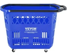 Vevor Plastikinis pirkinių vežimėlis su ratukais