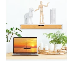 Relaxdays Plaukiojanti lentyna su stalčiumi