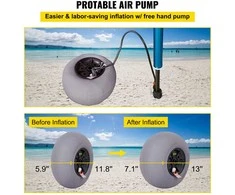 Vevor Pliažo balioniniai ratai, 33 cm smėlio padangos