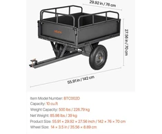 Vevor Plieninė karutis ATV/UTV priekabai 226 kg