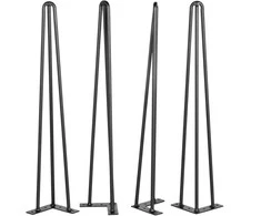 Vevor Plieninės lenktos stalų kojos, 50.8 cm, 4 vnt.