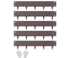 Vevor Plieninis kraštovaizdžio apvadas 5 vnt 99 x 13 cm rudas