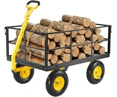 Vevor Plieninis sodo vežimėlis su 635 kg talpa