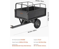 Vevor Plieninis vežimėlis ATV/UTV 272 kg