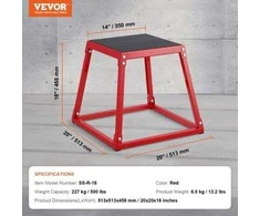 Vevor Pliometrinė šuolių dėžė 45 cm