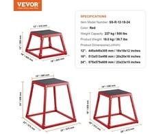 VEVOR Plyometrijos šokinėjimo dėžės 30/45/61 cm