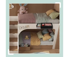 Relaxdays Prie lovos tvirtinamas bambukinis naktinis staliukas, 2 vnt. komplektas