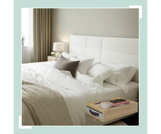 Relaxdays Prisegamas bambukinis naktinis staliukas, 2 vnt. rinkinys