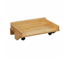 Relaxdays Prisegamas bambukinis naktinis staliukas
