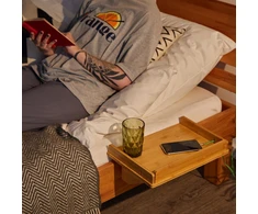 Relaxdays Prisegamas lovos padėklas su kabelio anga