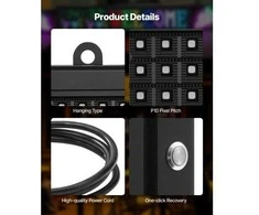 Vevor Programuojama LED iškaba 40x14 colių P10 spalvota