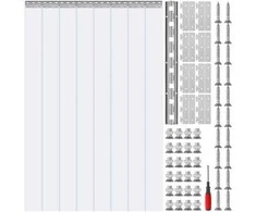 Vevor PVC juostinės durys 122 x 244 cm šaldytuvui
