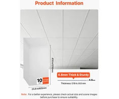 VEVOR PVC lubų plytelės 605x1210 mm, 10 vnt.
