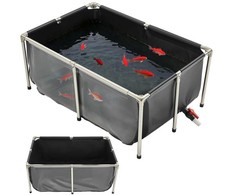 Vevor PVC žuvų tvenkinys su permatomu langeliu, 480L