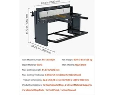 VEVOR Rankinė metalo kirpimo giljotina 1320 mm pločio
