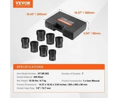 VEVOR Ratų guolių veržlių raktų rinkinys 1/2"