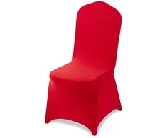 Vevor Raudonos elastinės kėdės užvalkalai, 50 vnt.