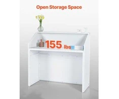 Vevor recepcijos stalelis baltas 118 cm
