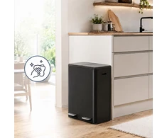 Relaxdays 2x30 l nerūdijančio plieno šiukšliadėžė
