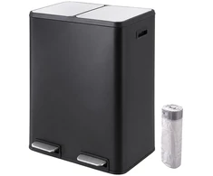 Relaxdays 2x30 l nerūdijančio plieno šiukšliadėžė