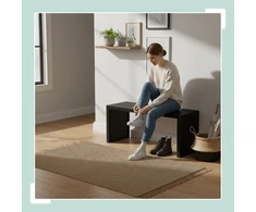 Relaxdays Minimalistinis bambukinis suoliukas