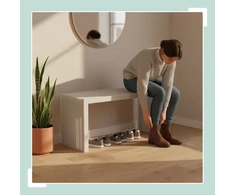 Relaxdays Minimalistinis bambukinis suoliukas