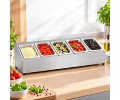 Relaxdays Nerūdijančio plieno ingredientų indai