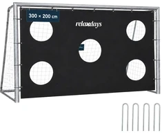 Relaxdays Plieniniai futbolo vartai