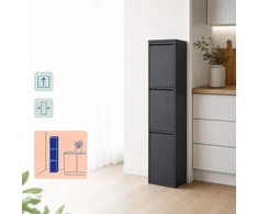 Relaxdays Šiukšliadėžė 3 skyrių 3x18 l