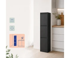 Relaxdays Šiukšliadėžė 3 skyrių 3x18 l