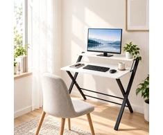 Relaxdays Sulankstomas rašomasis stalas su monitoriaus paaukštinimu