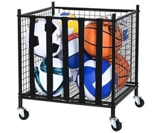 Vevor Riedantysis sporto kamuolių laikymo vežimėlis
