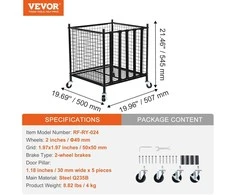 VEVOR Riedantysis sporto kamuolių laikymo vežimėlis