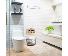 Relaxdays Riešutmedžio sieninė lentyna su krepšeliais