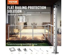 Vevor Rėminimo stulpas 91x5x5 cm sidabrinis