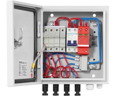 Vevor Saulės fotoelektrinė kombinuoti dėžė 4 gijų 15A IP65