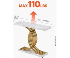 Vevor Siauras konsolinis stalas svetainei 100 cm
