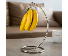 Relaxdays Sidabrinis metalinis bananų laikiklis